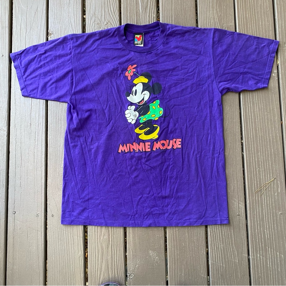 Vintage Minnie Mouse Double Sided T Shirt Tee Disney Mickey by Velva Sheen XL